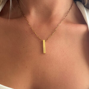 Collar barra personalizado cuatro lados