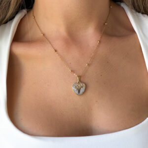 Collar corazón personalizado con encapsulado de recuerdo