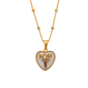 Collar corazón personalizado con encapsulado de recuerdo