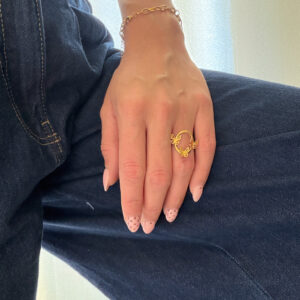 Anillo Mariposas en Relieve