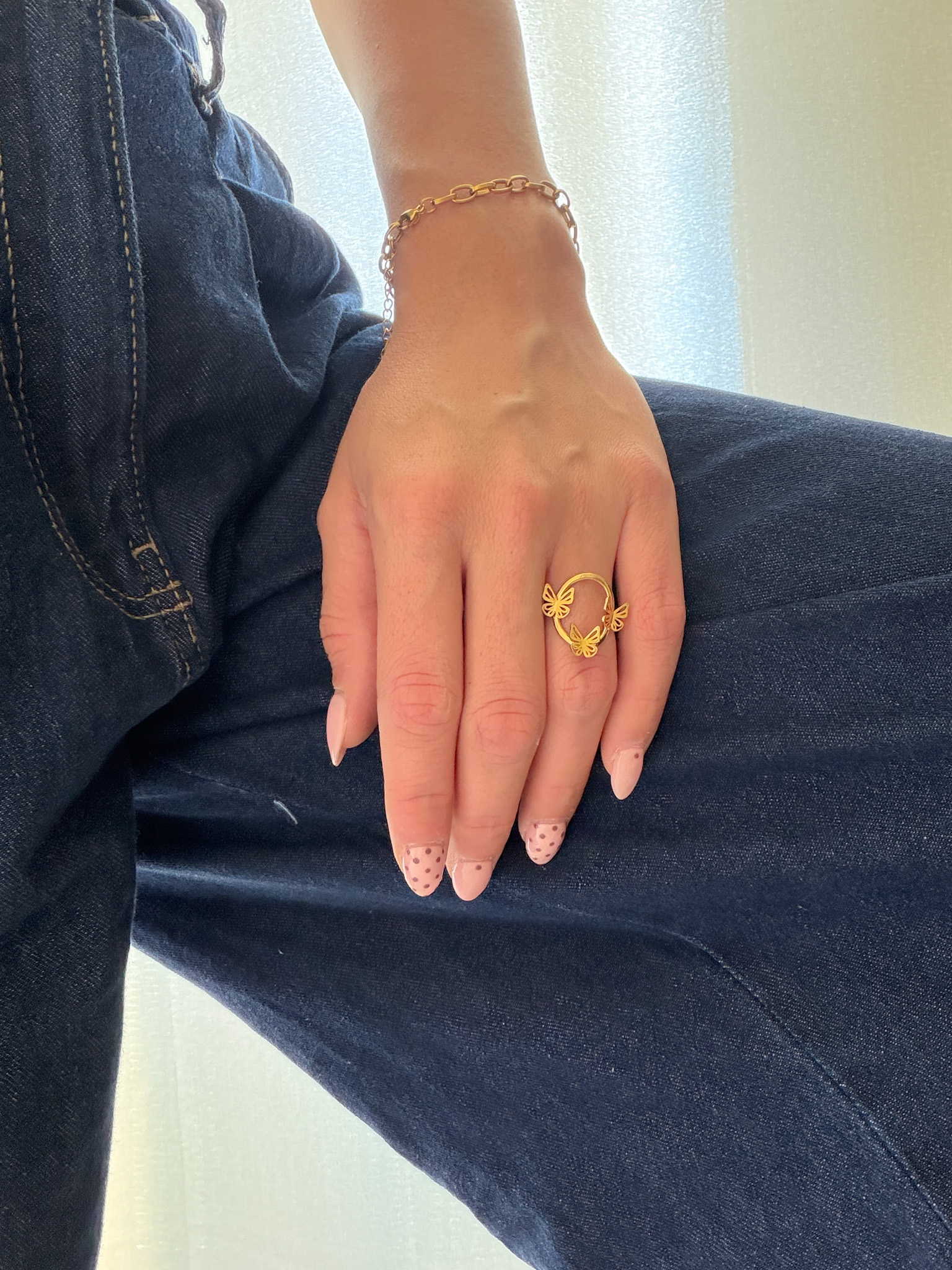Anillo Mariposas en Relieve - Imagen 2