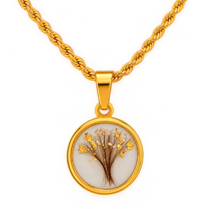 Collar redondo personalizado con encapsulado de recuerdo